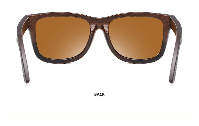 Óculos De Sol GM De Madeira De Bambu Natural Feitos À Mão Polarizados Lentes Com Revestimento Espelhado Com Caixa De Presente