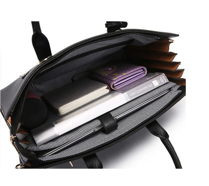 MOTAORA 2025 New Women Handbag Fashion Leather Shoulder Bag Ladies Large Capacity Messenger Bags Laptop Bag For 14" Macbook Air