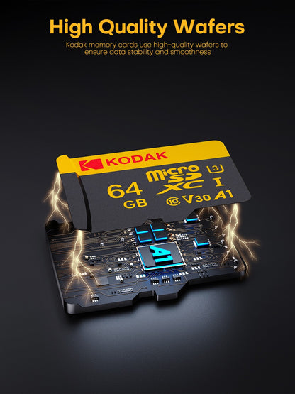 KODAK 100% Original Micro sd Card 32GB 64GB 128GB 256GB Microsd Memory Card Class10 SDXC U3 4K TF Card for Drone Phone Charmera