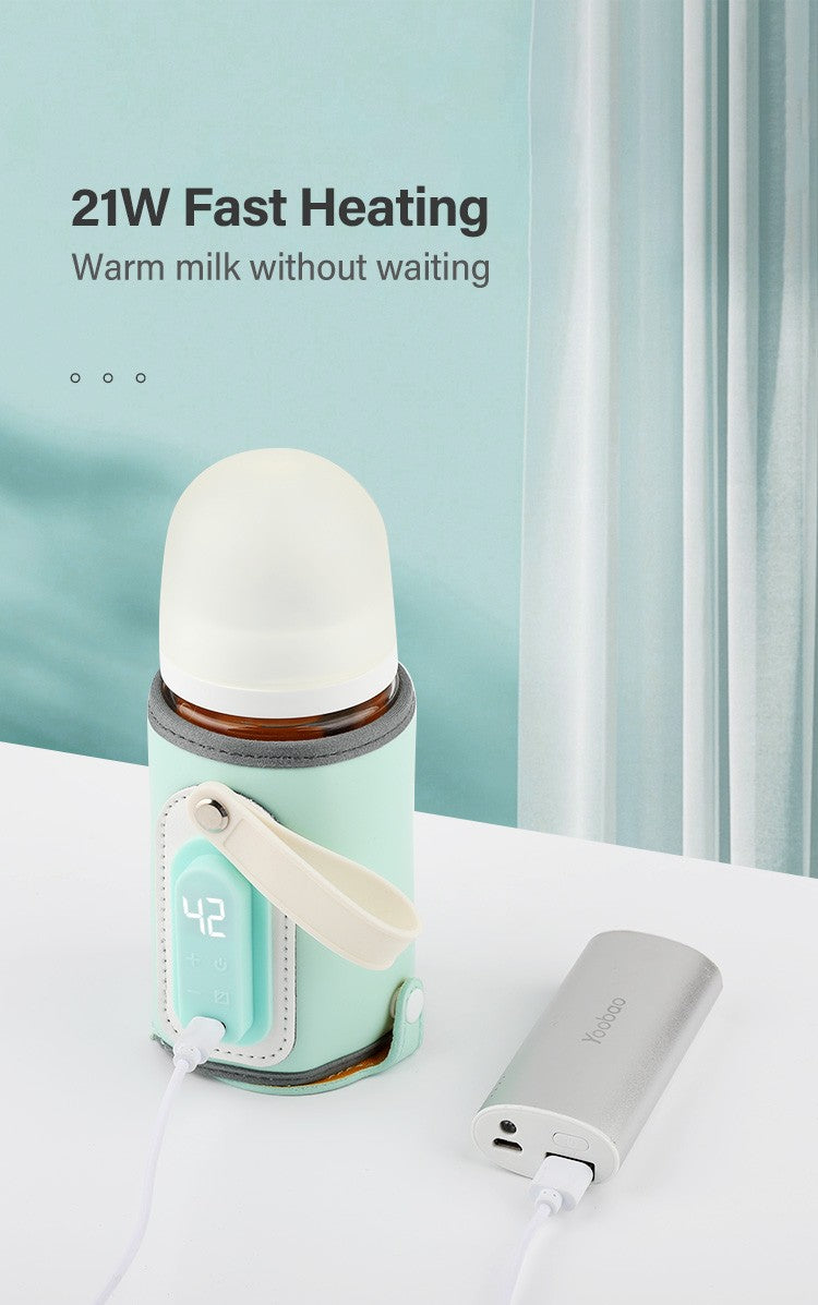 MAMIJOY  Portable Baby Bottle Warmer Feeding Bottle Heat Keeper Travel Warmer Cover USB Heater Outdoor Bottle Warmer