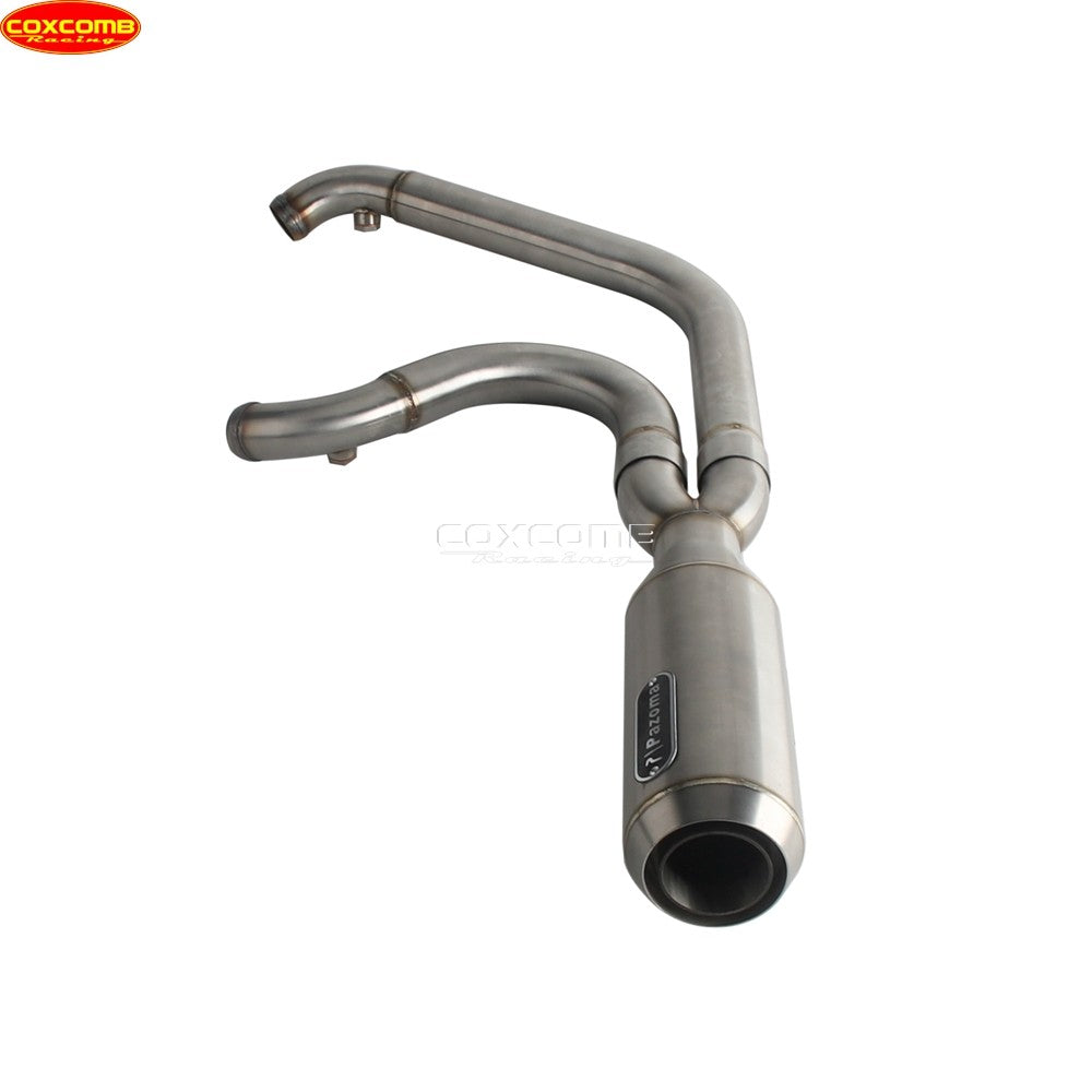 Slip On Exhaust Muffler System Motorcycle Complete Exhaust Pipe For Harley Dyna Street Bob FXDB FXDBB FXDBP FXDBI Limited FXDBC