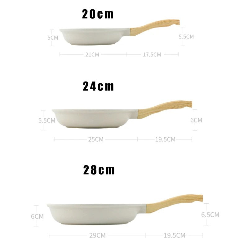 Panela Wok Antiaderente Frigideira Cerâmica Pedra Medicinal Fogão a Gás Indução Utensílios de Cozinha Universais Panela Antiaderente para Bife e Molhos
