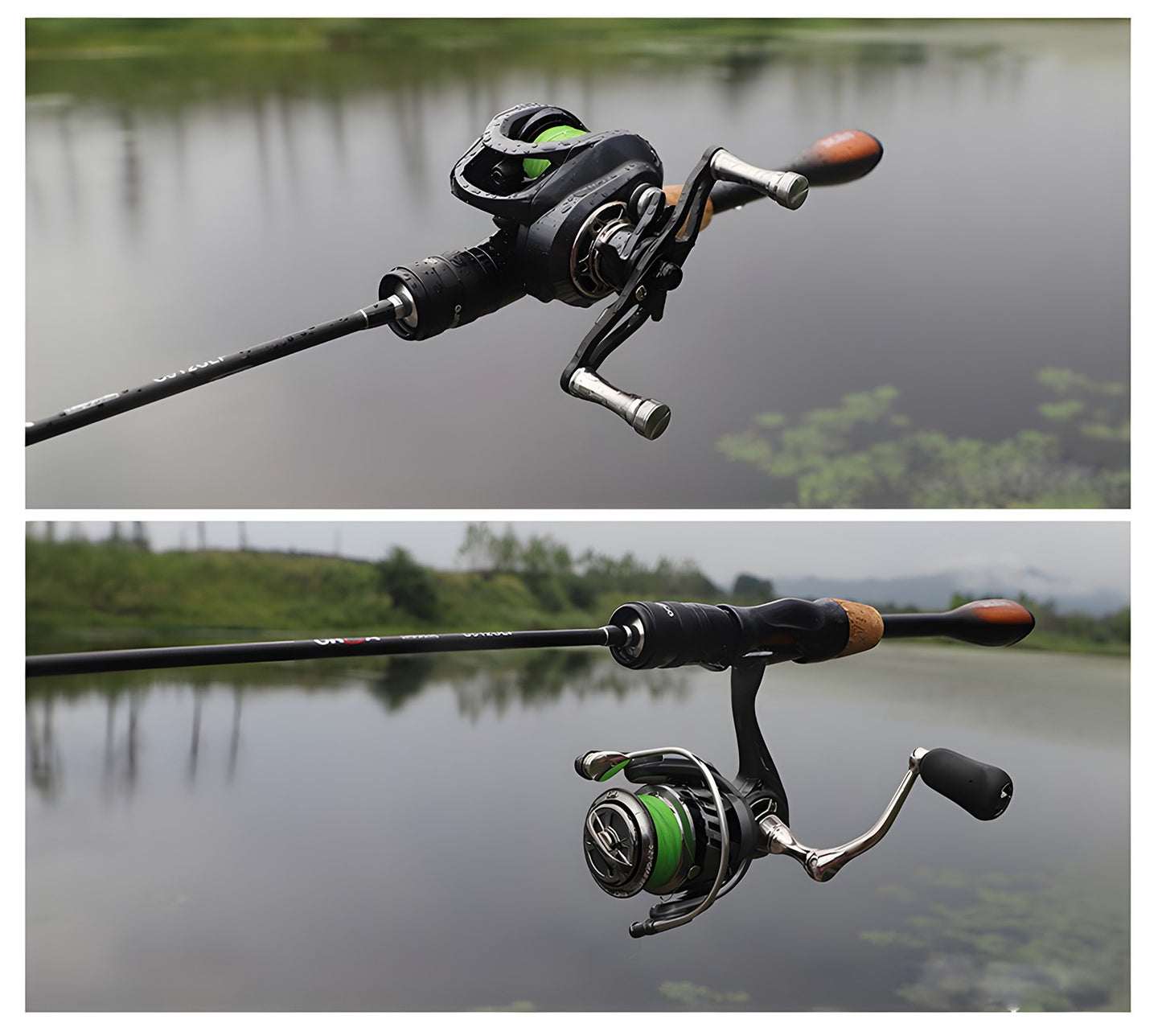 Vara de Pesca de Carpa, Baixo, Truta em Fibra de Carbono UL Ultraleve, Vara de Spinning e Casting, 1,8m 1,68m, Vara para Iscas Pequenas