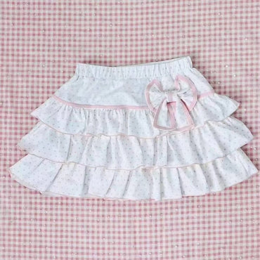 Sweet Cute Lace Cake Skirt Kawaii Lolita Japanese Mini Layered Ruffles Skirts Y2k Harajuku Casual Women Summer 2025 Skirts