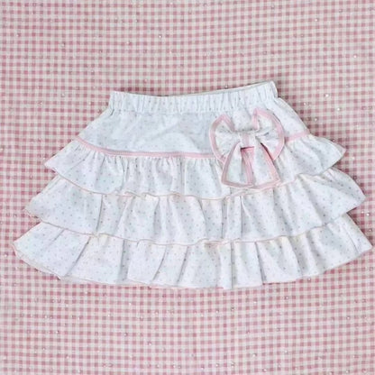 Sweet Cute Lace Cake Skirt Kawaii Lolita Japanese Mini Layered Ruffles Skirts Y2k Harajuku Casual Women Summer 2025 Skirts
