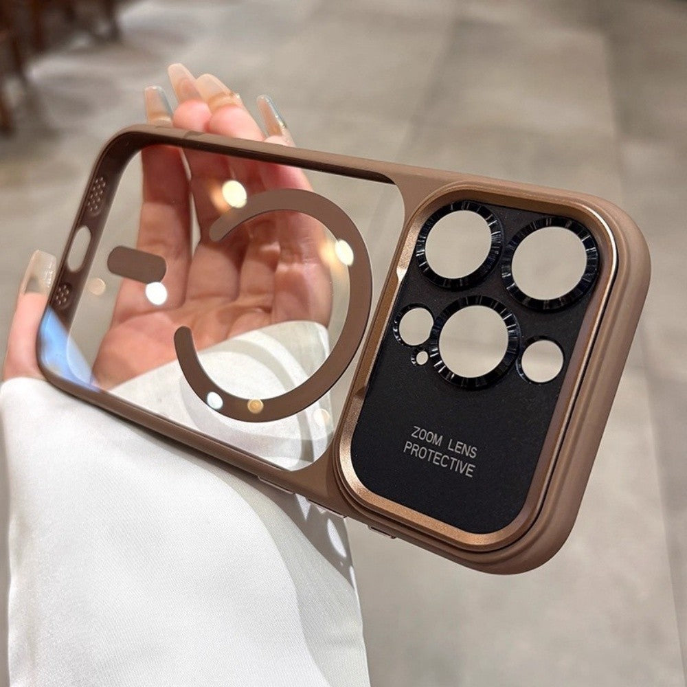 Capa Protetora Magnética Transparente de PC à Prova de Choque para iPhone 17 Pro Max Air para Magsafe Capa de Telefone para iPhone 13 14 15 12 16 Pro Max 17