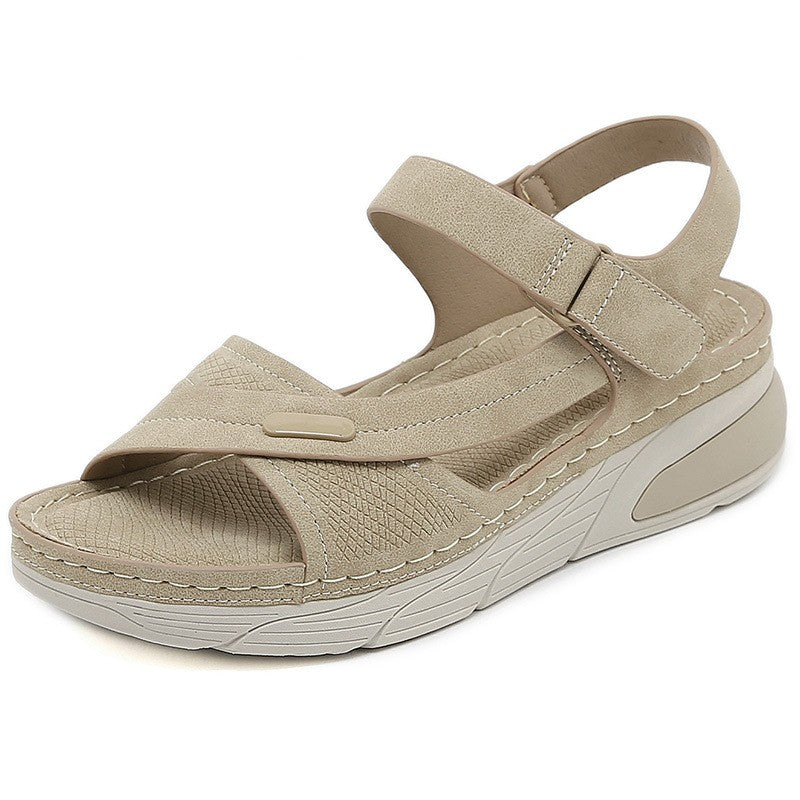Sandal Lightweight Casual Sporty Comfortable Thick-Soled Velcro Versatile Fashion Trend Breathable National Style Wear-Resistant