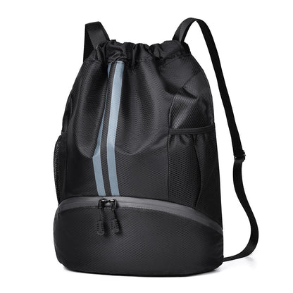 [Mochila Esportiva de Yoga e Fitness] Mochila Esportiva com Cordão de Grande Capacidade - Bolsa de Basquete e Futebol para Esportes ao Ar Livre