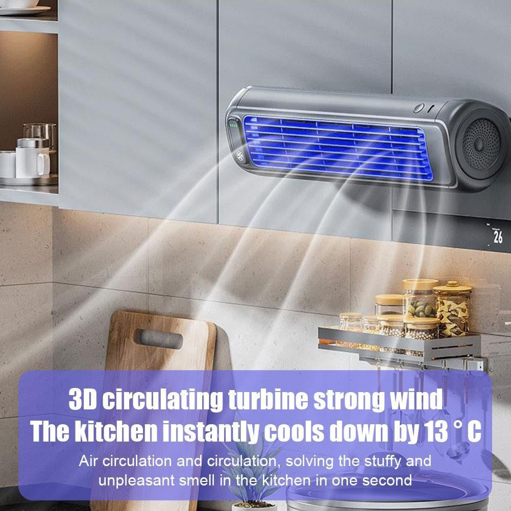 Ventilador de parede, de 3 velocidades, para cozinha de verão, portátil, resfriador, ventilador de ar condicionado ultra, montado, refrigerador silencioso