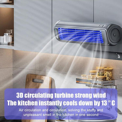 Ventilador de parede, de 3 velocidades, para cozinha de verão, portátil, resfriador, ventilador de ar condicionado ultra, montado, refrigerador silencioso