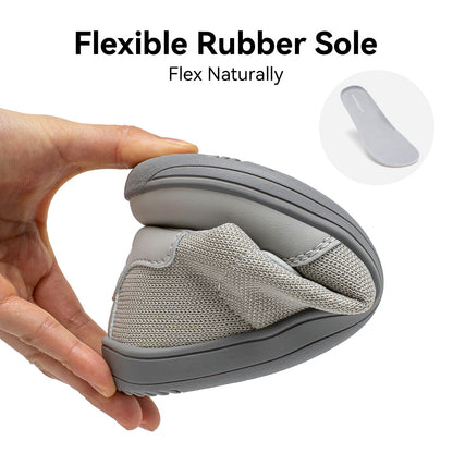 HOBIBEAR Mesh Barefoot Shoes Boys Girls Wide Toe Sneaker Zero Drop Walking Shoes(Toddler Little Big Kid)