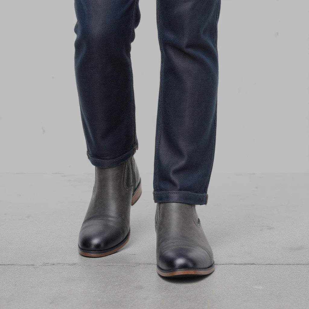 Botas Masculinas Confortáveis Moda 2025 Botas de Couro de Marca