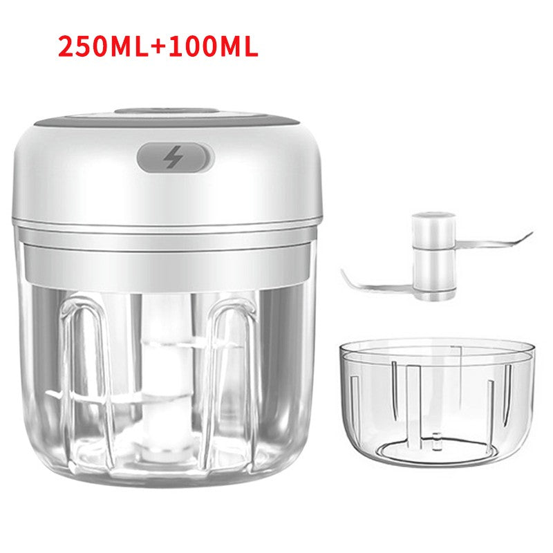 HiPiCok Moedor de Carne Elétrico Triturador de Alho Picador de Alimentos Mini Triturador de Alho Máquina de Moer Legumes USB Utensílios de Cozinha