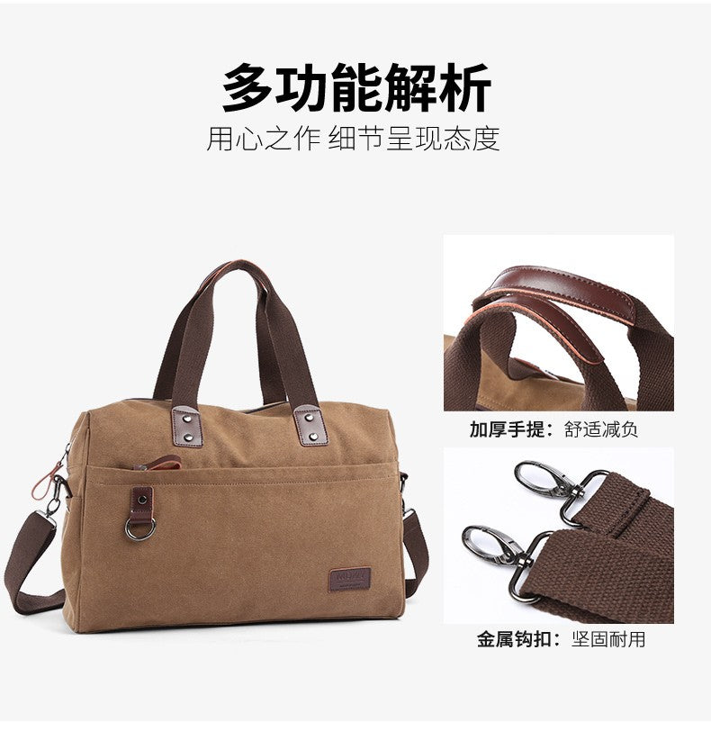 Bolsa Masculina de Lona, Bolsas Casuais de Negócios para Notebook de 15.6 polegadas, Mochila de Viagem de Ombro Fashion e de Alta Qualidade