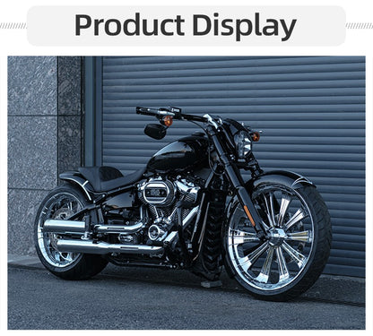 For Harley 2018-up Softail Street Bob Low Rider S/ST Fat Bob Breakout Heritage Motorcycle End Exhaust Pipe Muffler Chrome/Black