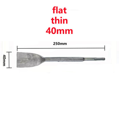 Conjunto de Formões de 250mm Haste SDS Plus Broca de Martelo Elétrico Formão de Ponta, Ranhura e Plano Ferramentas de Alvenaria para Parede de Concreto, Tijolo e Rocha