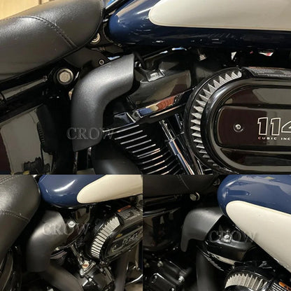 For Harley Softail Models Motorcycle Black Mid Frame Air Deflector Heat Panels Covers 2018-2023 New Moto Mid Frame Air Deflector