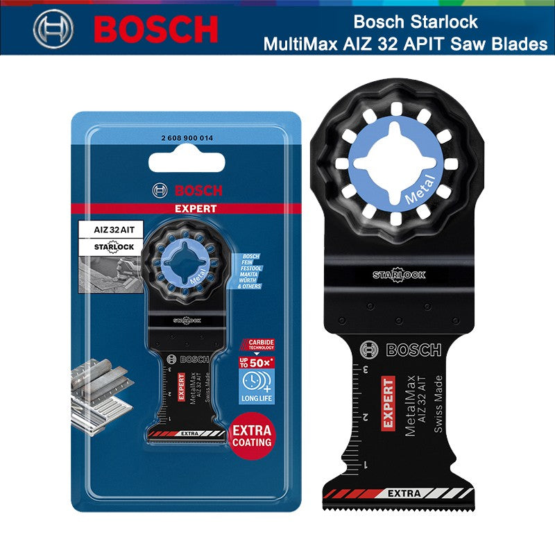 Bosch Professional Lâmina Multiferramenta Starlock Expert Metal Max AIZ 32 AIT Lâmina de Serra Oscilante Para GOP12V-28 GOP30-28 GOP185-LI