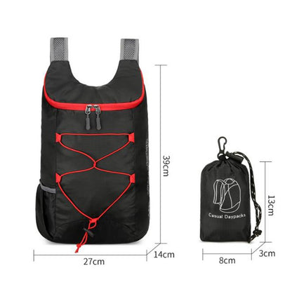 Mochila Esportiva Dobrável Multifuncional Impermeável para Camping e Caminhada ao Ar Livre Portátil para o Dia a Dia Mochila de Viagem