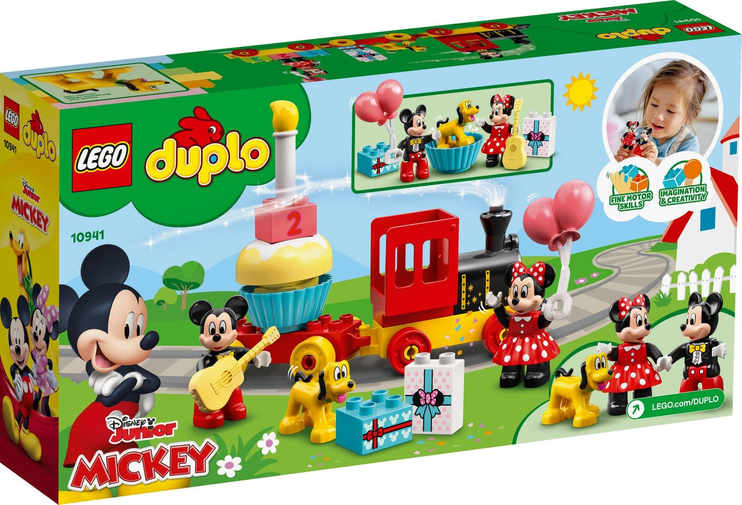 LEGO Tesouro 10941 Trem de Aniversário do Mickey e da Minnie Brinquedo de Construção de Quebra-Cabeças Infantis Presente