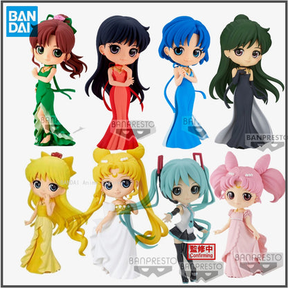 Em Estoque Original Qposket Chibiusa Sailor Moon Tsukino Usagi Kino Makoto PVC Miku Q Posket Brinquedos Fofos Anime Bonecos de Ação Presente