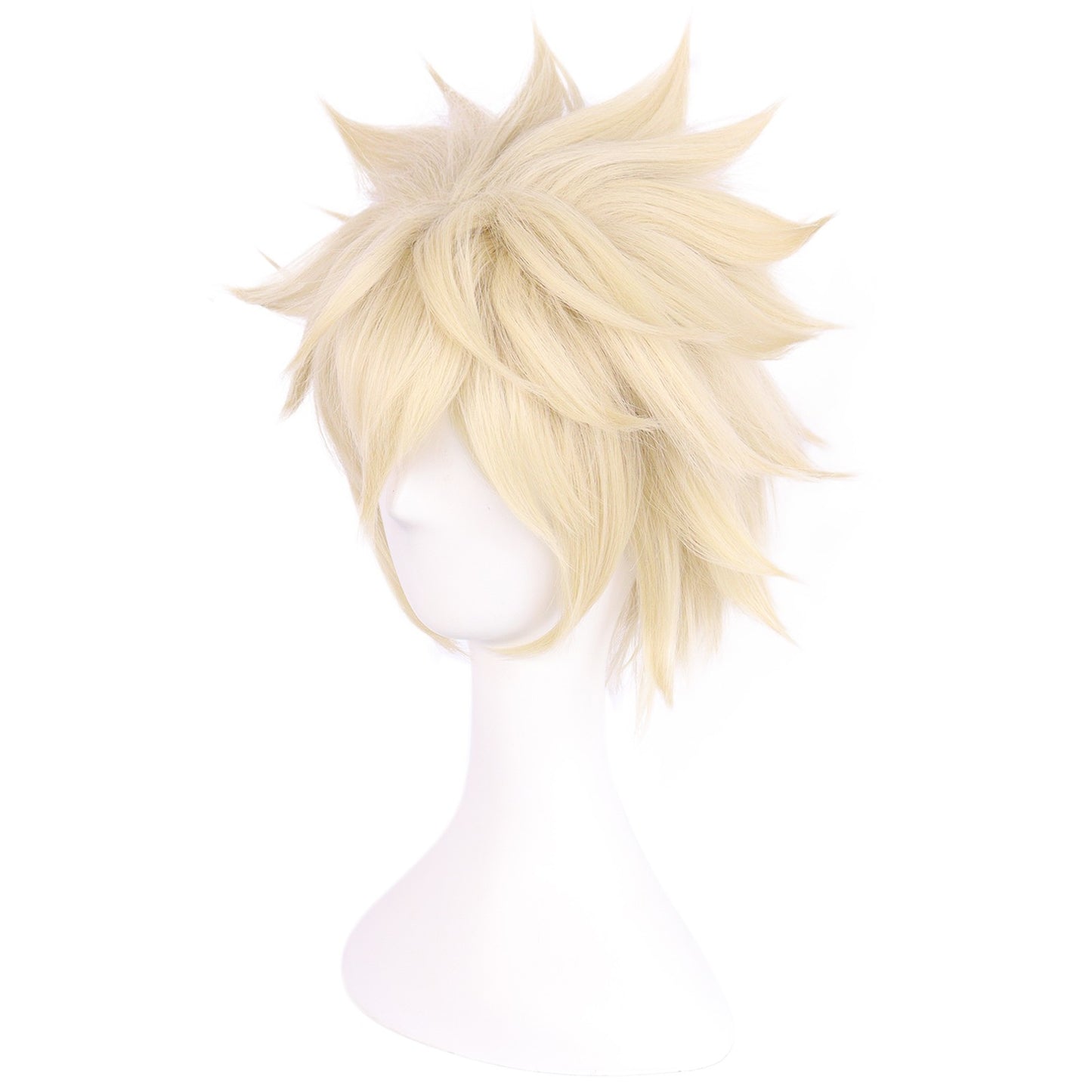 Synthetic Short Straight Yellow Denki Kaminari Cosplay Wig for Halloween Thanksgiving Day Christmas