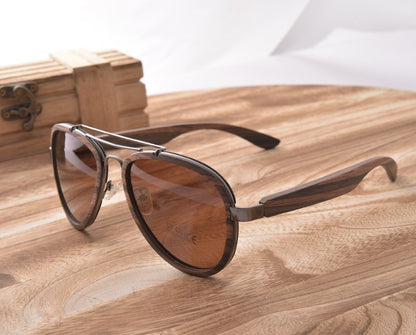Oversized Aviator Sunglasses Wood for Men Polarized Sun Glasses Women 2022 Luxury Brand Shades UV400 High Quality