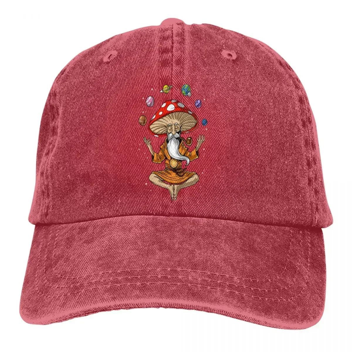 Boné de Beisebol Masculino Lavado Cogumelo Mágico Buda Trucker Bonés Snapback Chapéu de Pai Psychonauts Rasputin Chapéus de Jogo de Ação