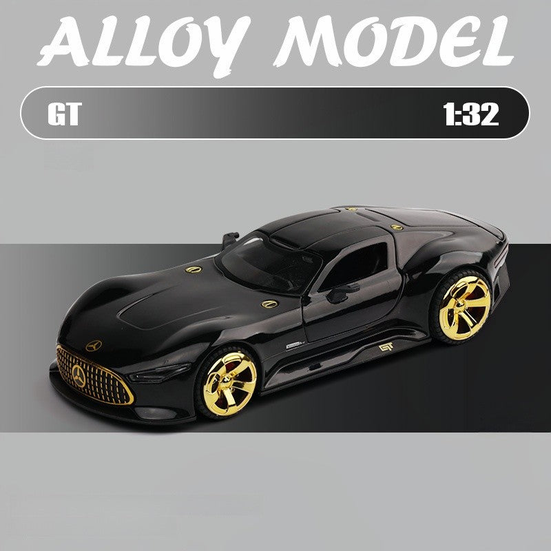 1:32 GT Car Diecast Metal Alloy Model Car Sound and Light Hobbies High Simulation Collections Ornaments Boyfriend
