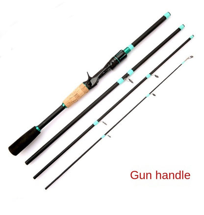 4 Sections Spinning Fishing Rod M Power Spinning Casting Fishing Rod 1.65m/1.8m/2.1m Portable Carbon Fiber Fishing Pole Winter