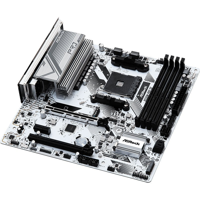 Placa-mãe ASRock Nova B550M Pro SE B550 AMD PRO565 Socket AM4 DDR4 128GB PCI-E 4.0 M.2 SATA III 4733+(OC)MHz USB 3.2