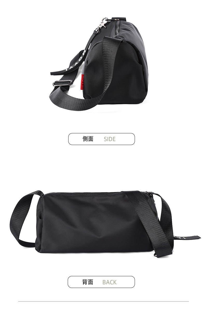 Men's Trendy Messenger Shoulder Bag Student Sports Waterproof Crossbody Sling Bags Leisure Design for Outdoor Solid Lightweight