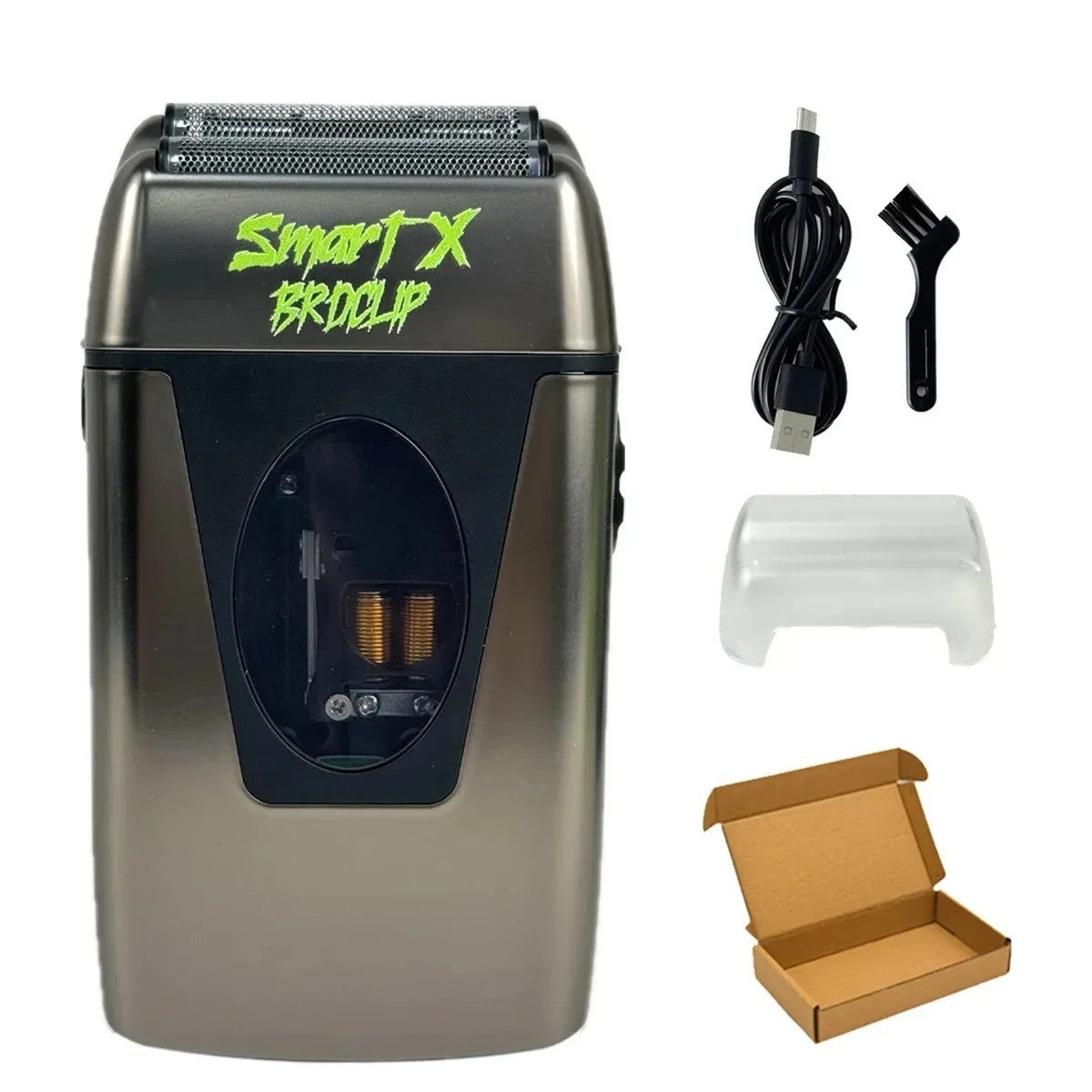 9000RPM BRDCLIP BRD999 Magnetic Motor Professional Electric Men's Beard Trimmer Double Foil Shaver USB Hair Cutting Machine