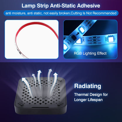 Christmas Ambient TV LED Backlight Sync to Screen For 40-130 Inch Real-Time Sync Light Strip For 4K HDMI-Compatible 2.0 Device