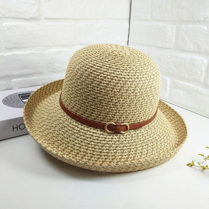 Chapéu de Palha Trançado da Moda Revelando o Rosto Chapéu de Praia Pequeno com Proteção Solar Chapéu Respirável para Sombra do Sol Viagem