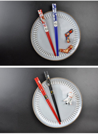 Chinese Panda Chopsticks Japanese Korean Sushi Solid Wood Chopsticks Wedding Gift Chop Sticks Hashi Two Pairs Chopsticks Set