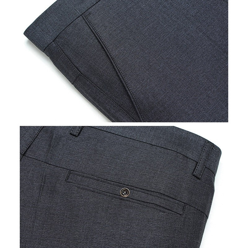 Calça Social Masculina Elegante Negócios Trabalho Super Venda Meia Idade Tamanho Grande 29-40 Calça Masculina de Alta Qualidade Folgada Formal