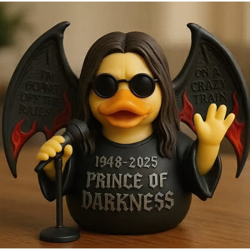 Ozzy Osborne Figure Thank You Ozzy The Final Show Resin Duck Doll Ornaments Desktop Decoration Cute Doll Fans Souvenir Gift