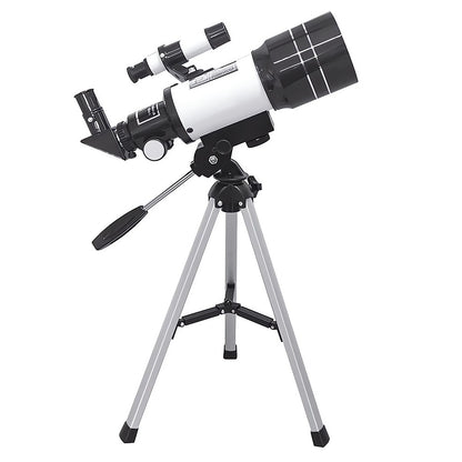 Telescópio Astronômico 150X, Refrator de Abertura de 70mm, Telescópio Portátil de Viagem com Adaptador de Celular e Controle Remoto Sem Fio