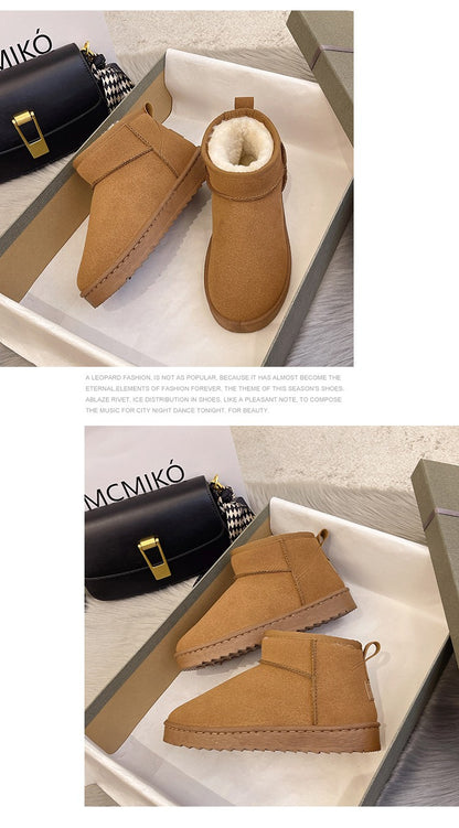 New 2024 Women Winter Ultra Mini Boot Designer Australian Platform Boots for Leather Warm Ankle Fur Booties Luxury Boots