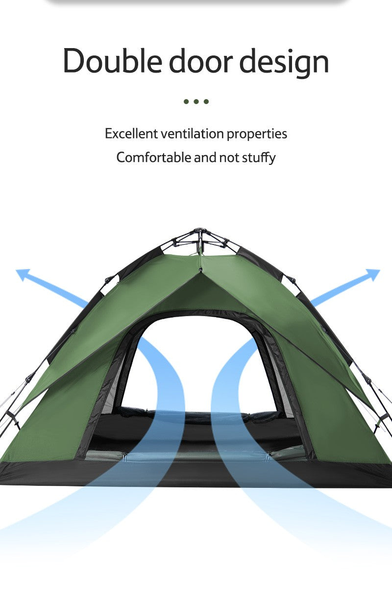 Naturehike Camping Automatic Tent One Touch Waterproof Roof Top Tents Double Door 3 Person Tent Outdoor Beach Fish Shelter Tent