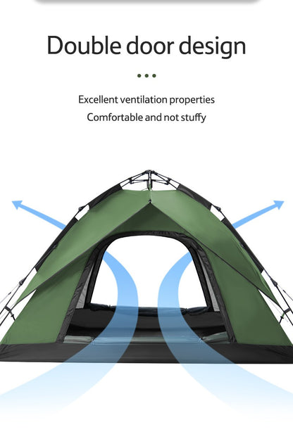Naturehike Camping Automatic Tent One Touch Waterproof Roof Top Tents Double Door 3 Person Tent Outdoor Beach Fish Shelter Tent