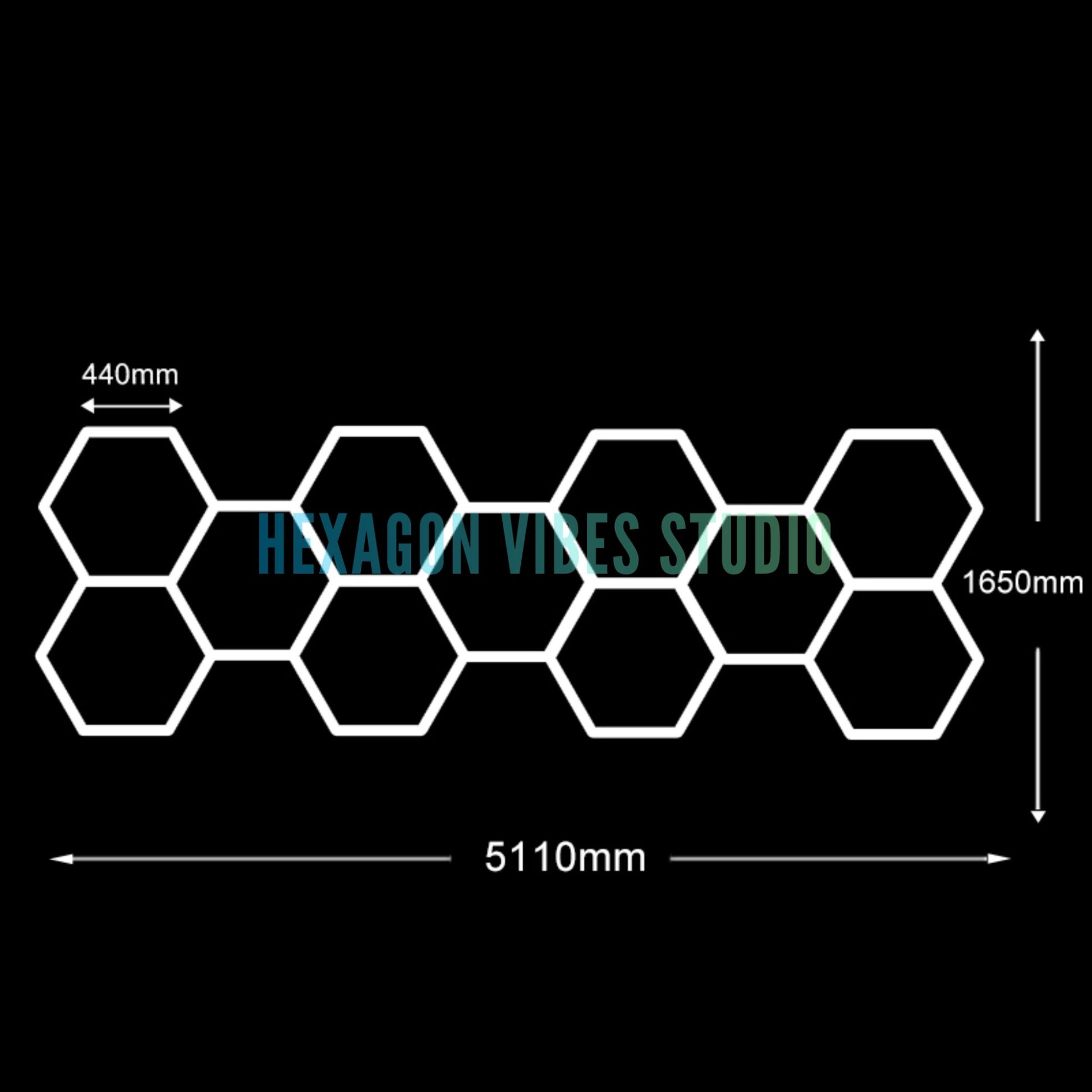 Garage Hexagon LED Light 50000H 6500K Ultra Bright for Home Gym Barbershop Car Detailing Bar Basement Workshop Ceiling Lighting