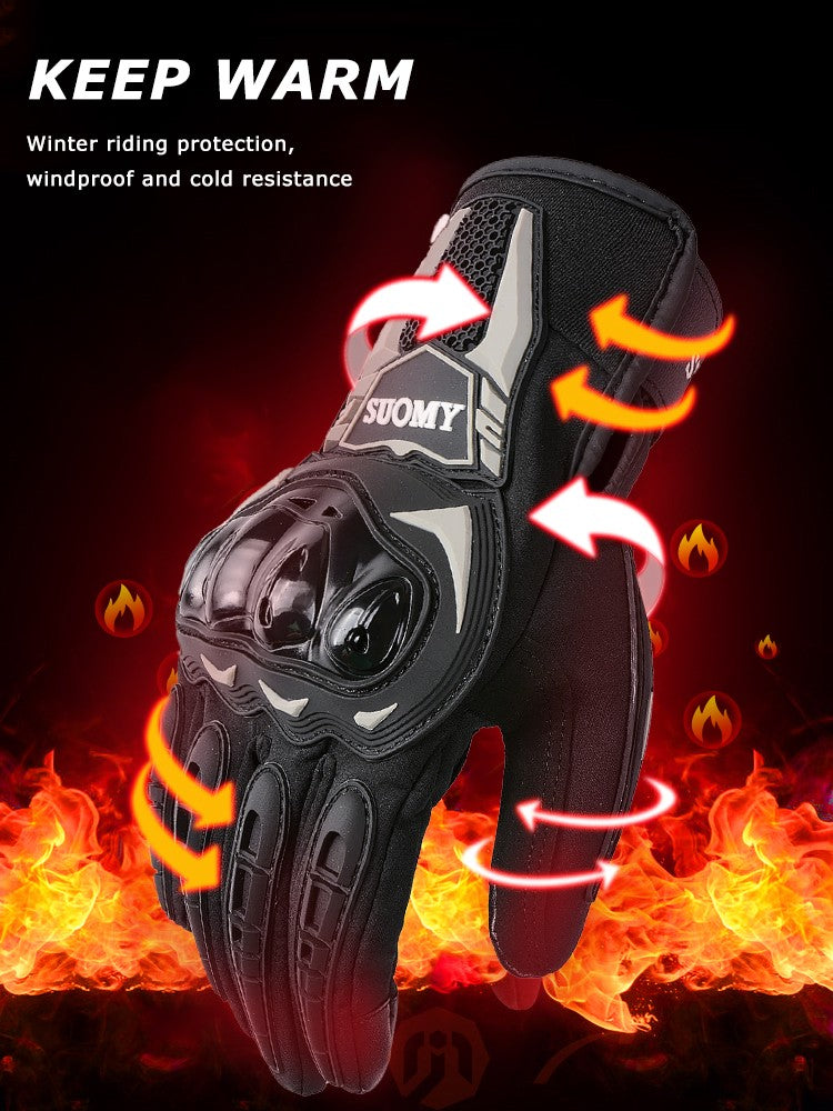 Luvas de motocicleta à prova d'água SUOMY para inverno, masculinas e femininas, primavera outono, luvas de motocross para motociclistas, tela sensível ao toque, luvas de ciclismo para motos