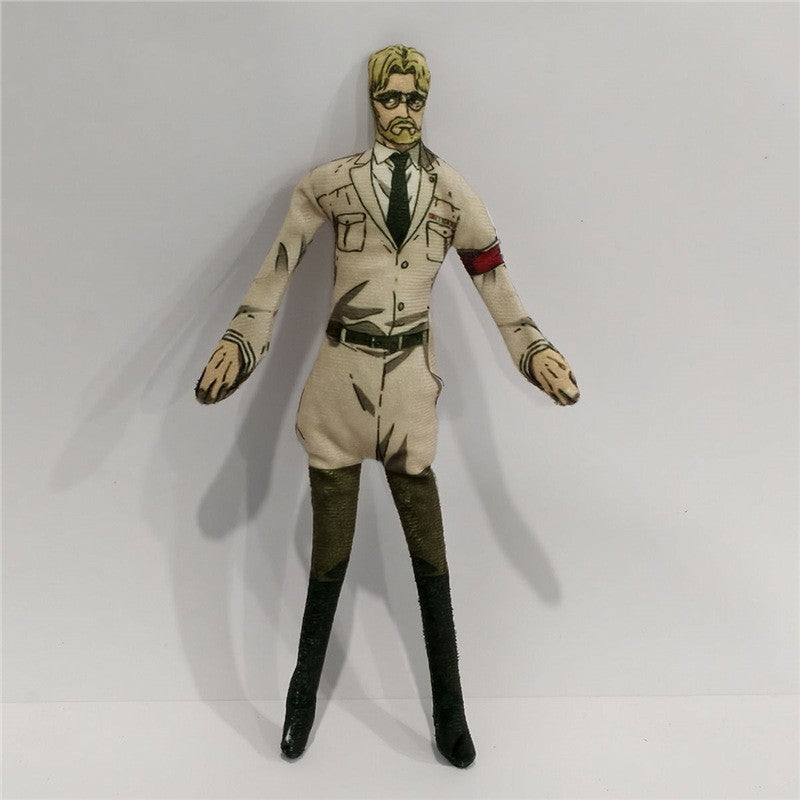 28cm Anime Attack On Titan Levi Cosplay Plush Doll Body Wire Skeleton Action Stuffed Dolls Accessories Ornament Gifts