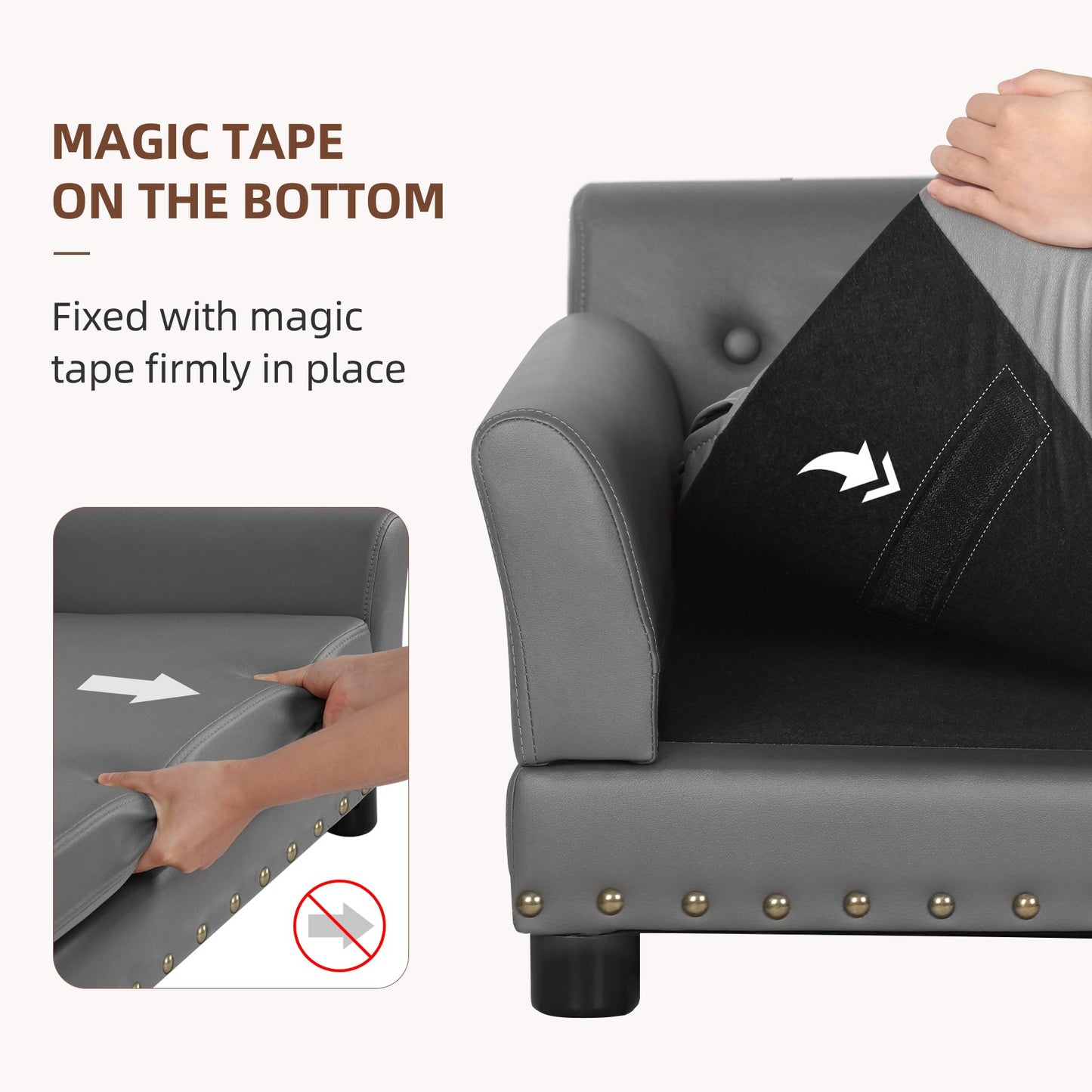 Cama Elevada para Cães, Sofá, Capa de Couro de Microfibra, Luxuosa, Cadeira Extragrande para Animais de Estimação, com Almofada Removível