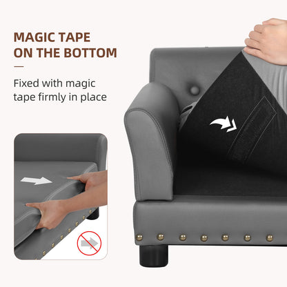 Cama Elevada para Cães, Sofá, Capa de Couro de Microfibra, Luxuosa, Cadeira Extragrande para Animais de Estimação, com Almofada Removível