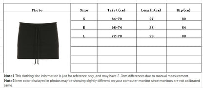 Solid Lace-up Mini Skirts Sexy American Retro Basic Vintage Casual Short Bottoms