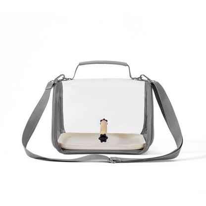 Criativa Gaiola de Viagem Portátil Transparente para Pássaros e Répteis, Ventilação Científica, Bolsa de Viagem Multiuso para Animais de Estimação