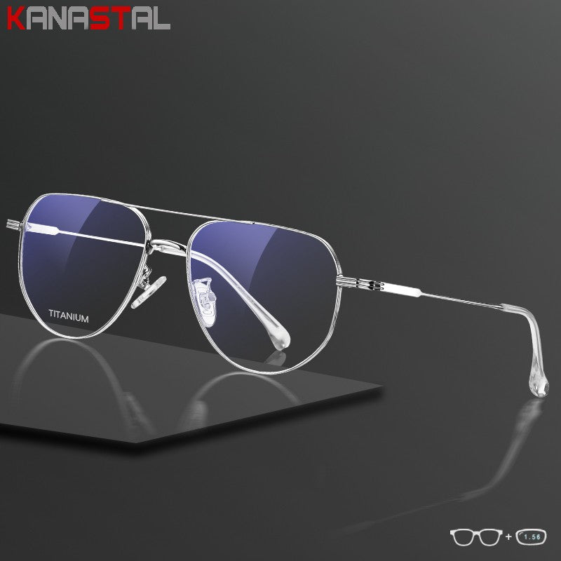 Pure Titanium Reading Glasses Women Prescription Optical Lenses Myopia Eyewear Men Blue Light Blocking Computer Eyeglasses Frame